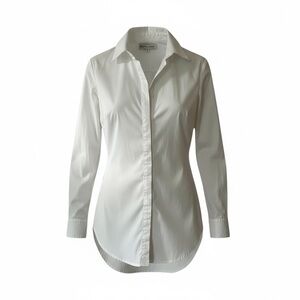 Elliott Lauren White Button Down Shirt Blouse Size 6